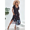 Ekouaer Long Nightgowns for Women V Neck Moo Moos House Dress with Pockets(Flower Butterfly)