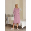 Ekouaer Maternity Robe Labor Delivery Nursing Gown Breastfeeding Bathrobes(Mauve)