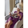 Ekouaer Maternity Robe Labor Delivery Nursing Gown Breastfeeding Bathrobes(Red Purple)