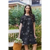 Ekouaer Moo Moos for Women Button House Dresses for Women with Pocket Mumu(Black Mandala)