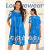 Ekouaer Moo Moos for Women Button House Dresses for Women with Pocket Mumu(Blue)