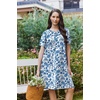 Ekouaer Moo Moos for Women Button House Dresses for Women with Pocket Mumu(Blue Boho)