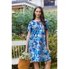 Ekouaer Moo Moos for Women Button House Dresses for Women with Pocket Mumu(Blue Flower)