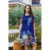 Ekouaer Moo Moos for Women Button House Dresses for Women with Pocket Mumu(Blue Mandala)