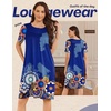 Ekouaer Moo Moos for Women Button House Dresses for Women with Pocket Mumu(Blue Mandala)