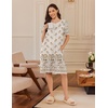 Ekouaer Moo Moos for Women Button House Dresses for Women with Pocket Mumu(Khaki Flower)