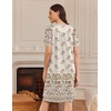 Ekouaer Moo Moos for Women Button House Dresses for Women with Pocket Mumu(Khaki Flower)