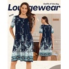 Ekouaer Moo Moos for Women Button House Dresses for Women with Pocket Mumu(Navy Blue)