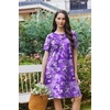 Ekouaer Moo Moos for Women Button House Dresses for Women with Pocket Mumu(Purple Flower)