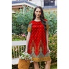 Ekouaer Moo Moos for Women Button House Dresses for Women with Pocket Mumu(Red Boho)