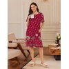Ekouaer Moo Moos for Women Button House Dresses for Women with Pocket Mumu(Red Boho Flower)
