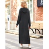 Ekouaer Nightgowns for Women Cotton Nightgown Long Sleeve Hooded Night Gown(Wine Red  Gray  Black)