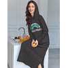 Ekouaer Nightgowns for Women Cotton Nightgown Long Sleeve Hooded Night Gown(Wine Red  Gray  Black)