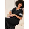Ekouaer Nightgowns for Women Long Nightgown Plus Size Moo Moos House Dress(Black)