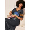 Ekouaer Nightgowns for Women Long Nightgown Plus Size Moo Moos House Dress(Black Forest)