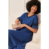 Ekouaer Nightgowns for Women Long Nightgown Plus Size Moo Moos House Dress(Blue)