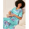 Ekouaer Nightgowns for Women Long Nightgown Plus Size Moo Moos House Dress(Blue Floral)
