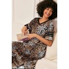 Ekouaer Nightgowns for Women Long Nightgown Plus Size Moo Moos House Dress(Brown Leopard Print2)