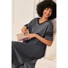 Ekouaer Nightgowns for Women Long Nightgown Plus Size Moo Moos House Dress(Dark Grey)