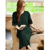 Ekouaer Nightgowns for Women Long Nightgown Plus Size Moo Moos House Dress(Green)