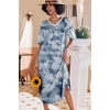Ekouaer Nightgowns for Women Long Nightgown Plus Size Moo Moos House Dress(Grey Tie Dye)
