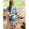 Ekouaer Nightgowns for Women Long Nightgown Plus Size Moo Moos House Dress(Grey Tie Dye)