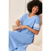 Ekouaer Nightgowns for Women Long Nightgown Plus Size Moo Moos House Dress(Light Blue)