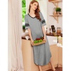 Ekouaer Nightgowns for Women Long Nightgown Plus Size Moo Moos House Dress(Light Grey)
