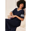 Ekouaer Nightgowns for Women Long Nightgown Plus Size Moo Moos House Dress(Navy Blue)
