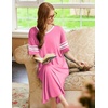 Ekouaer Nightgowns for Women Long Nightgown Plus Size Moo Moos House Dress(Peach Pink)