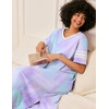 Ekouaer Nightgowns for Women Long Nightgown Plus Size Moo Moos House Dress(Purple Tie Dye)