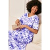 Ekouaer Nightgowns for Women Long Nightgown Plus Size Moo Moos House Dress(Purple Watercolor Flowers)