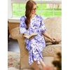 Ekouaer Nightgowns for Women Long Nightgown Plus Size Moo Moos House Dress(Purple Watercolor Flowers)