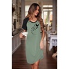 Ekouaer Nightgowns for Women Short Sleeve Night Dress Printed Sleepwear(A-greyish Green-butterfly)