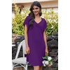 Ekouaer Nightgowns for Women Short Sleeve Night Gown Comfy Sleep Shirt(Deep Purple)
