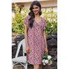 Ekouaer Nightgowns for Women Short Sleeve Night Gown Comfy Sleep Shirt(Pink Leopard Print)