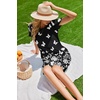 Ekouaer Nightgowns for Women Short Sleeve Sleep Shirt with Pockets(Black White Butterfly)