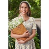 Ekouaer Nightgowns for Women with Pockets Short Sleeve Henley Sleepshirts(Floral and Leaf)