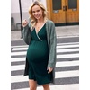Ekouaer Nursing Nightgown Labor and Delivery Gown Dress Maternity Pajamas(Huntergreen)