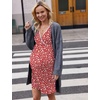 Ekouaer Nursing Nightgown Labor and Delivery Gown Dress Maternity Pajamas(Red Floral)