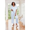 Ekouaer Pajamas for Women Set Silky Satin 2 Piece Lounge Sets with Pockets(Blue Leopard)