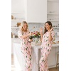 Ekouaer Pajamas for Women Set Silky Satin 2 Piece Lounge Sets with Pockets(Champagne Cherry)