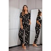 Ekouaer Pajamas for Women Set Silky Satin 2 Piece Lounge Sets with Pockets(Espresso Martini)