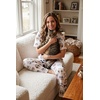 Ekouaer Pajamas for Women Set Silky Satin 2 Piece Lounge Sets with Pockets(Funny Cat)