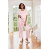 Ekouaer Pajamas for Women Set Silky Satin 2 Piece Lounge Sets with Pockets(Pink Leopard Print)