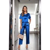 Ekouaer Pajamas for Women Set Silky Satin 2 Piece Lounge Sets with Pockets(Royal Blue)