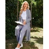 Ekouaer Robe for Women Long Knit Kimono Bathrobe Soft Lightweight Sleepwear(Dim Gray)