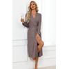 Ekouaer Robes for Women Lightweight Long Bathrobe Soft Knit Bath Robe S-2XL(Light Beige)