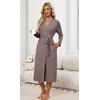 Ekouaer Robes for Women Lightweight Long Bathrobe Soft Knit Bath Robe S-2XL(Light Beige)