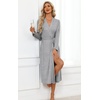 Ekouaer Robes for Women Lightweight Long Bathrobe Soft Knit Bath Robe S-2XL(Light Grey)